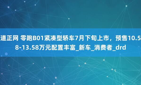 道正网 零跑B01紧凑型轿车7月下旬上市，预售10.58-13.58万元配置丰富_新车_消费者_drd